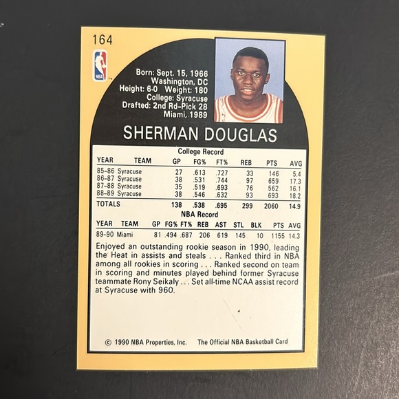 🏀3/$10. Bundle & Save. 1990 NBA Hoops. Card # 164 - Picture 2 of 2